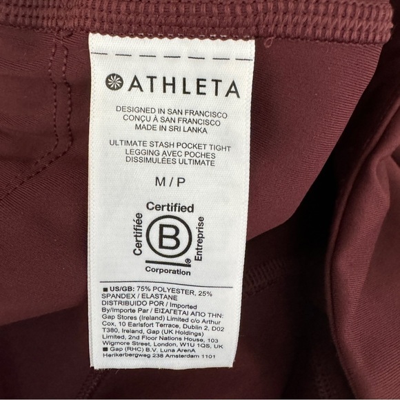Athleta Ultimate Stash Pocket Tight in Decadent Chocolate, Size MP - Picture 8 of 9